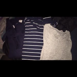 NWT Gap Maternity Sweater and 2 long sleeve shirts